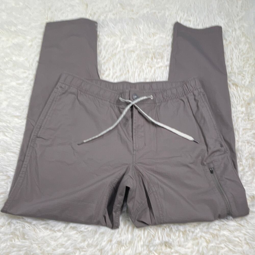 Vuori Men's Cotton Tech Climber Pants Zip Pockets Elastic Waist XL 34x31